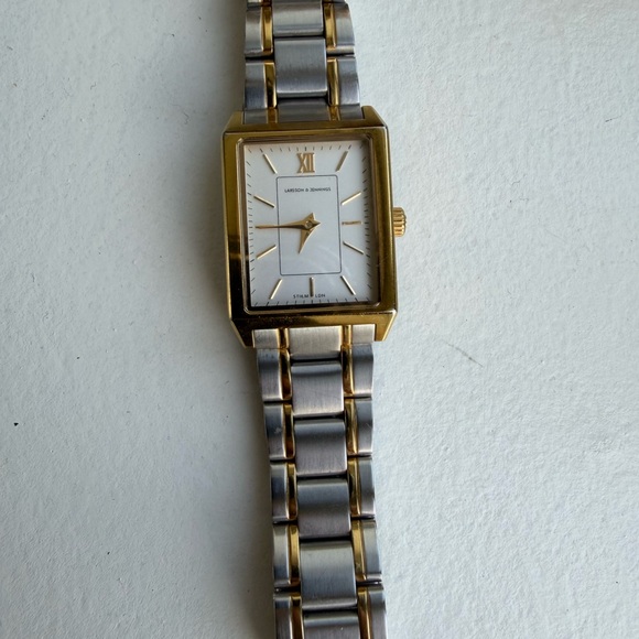 WeWoreWhat X Larsson and Jennings Gold and Silver Rectangular Watch